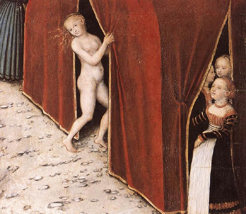 CRANACH, Lucas the Elder The Fountain of Youth (detail)  215 oil painting image